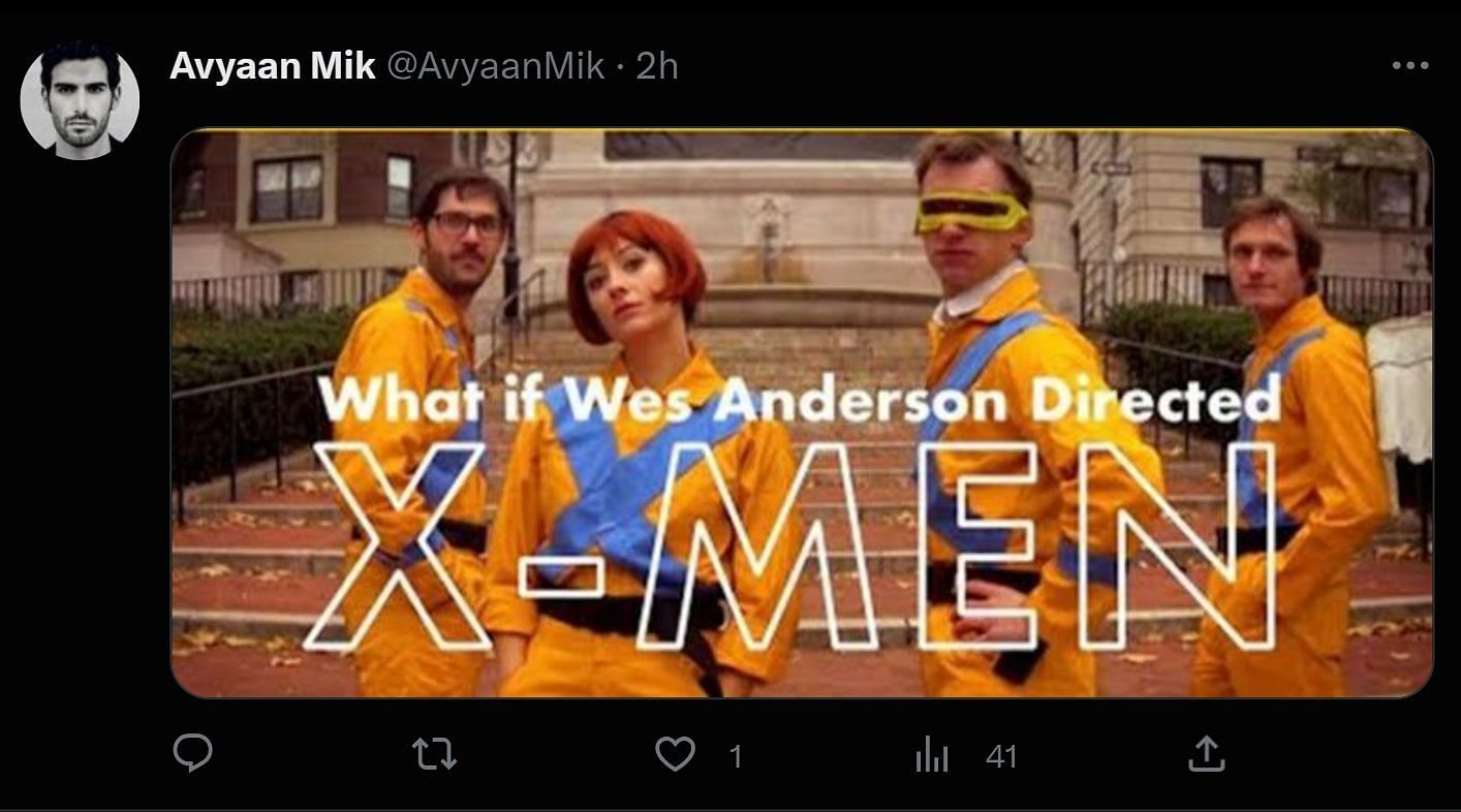 A reaction to Discussing Film&#039;s post about Wes Anderson&#039;s upcoming film (Image via Twitter)