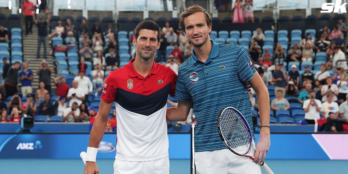 Djokovic and Medvedev ahead of the 2021 US Open final