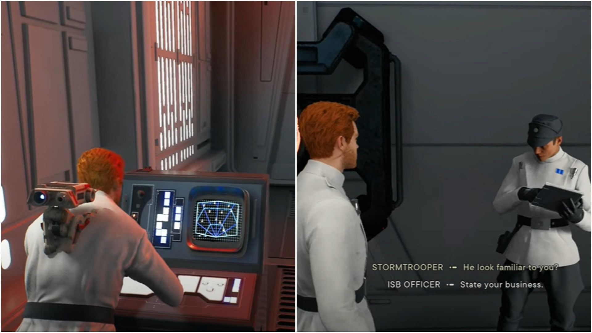 Star Wars Jedi Survivor Walkthrough: You will come across an ISB Officer (Image via Star Wars Jedi Survivor)