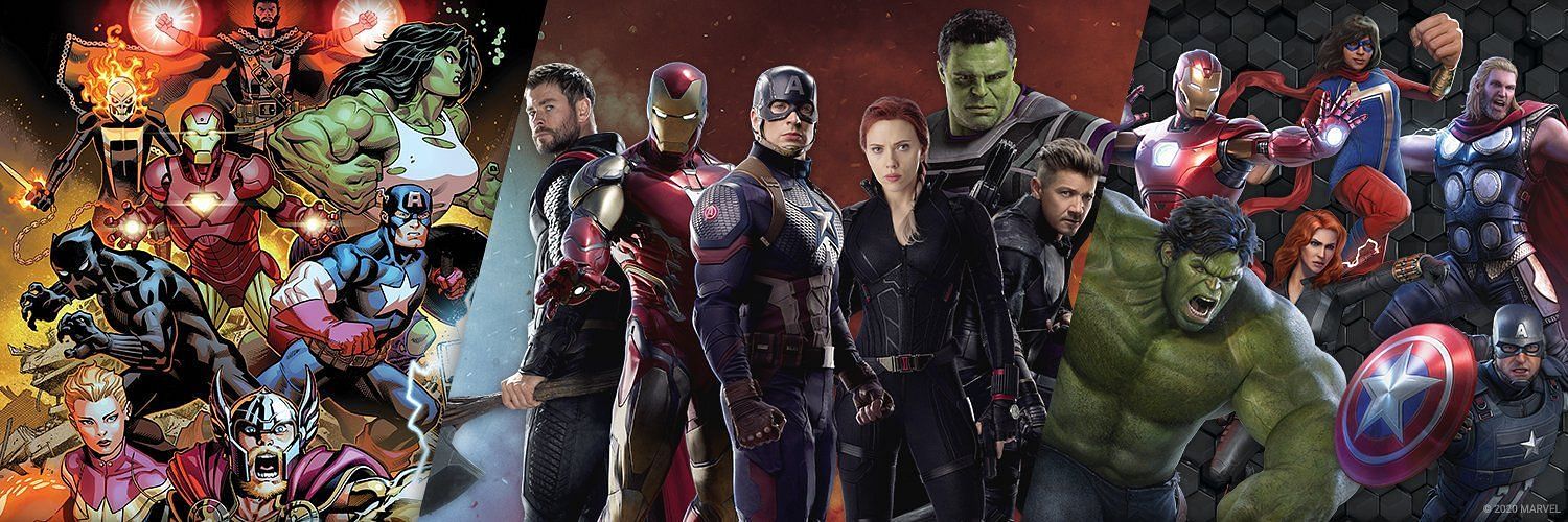 Poster containing all superheroes from The Avengers (image via Twitter @Avengers)