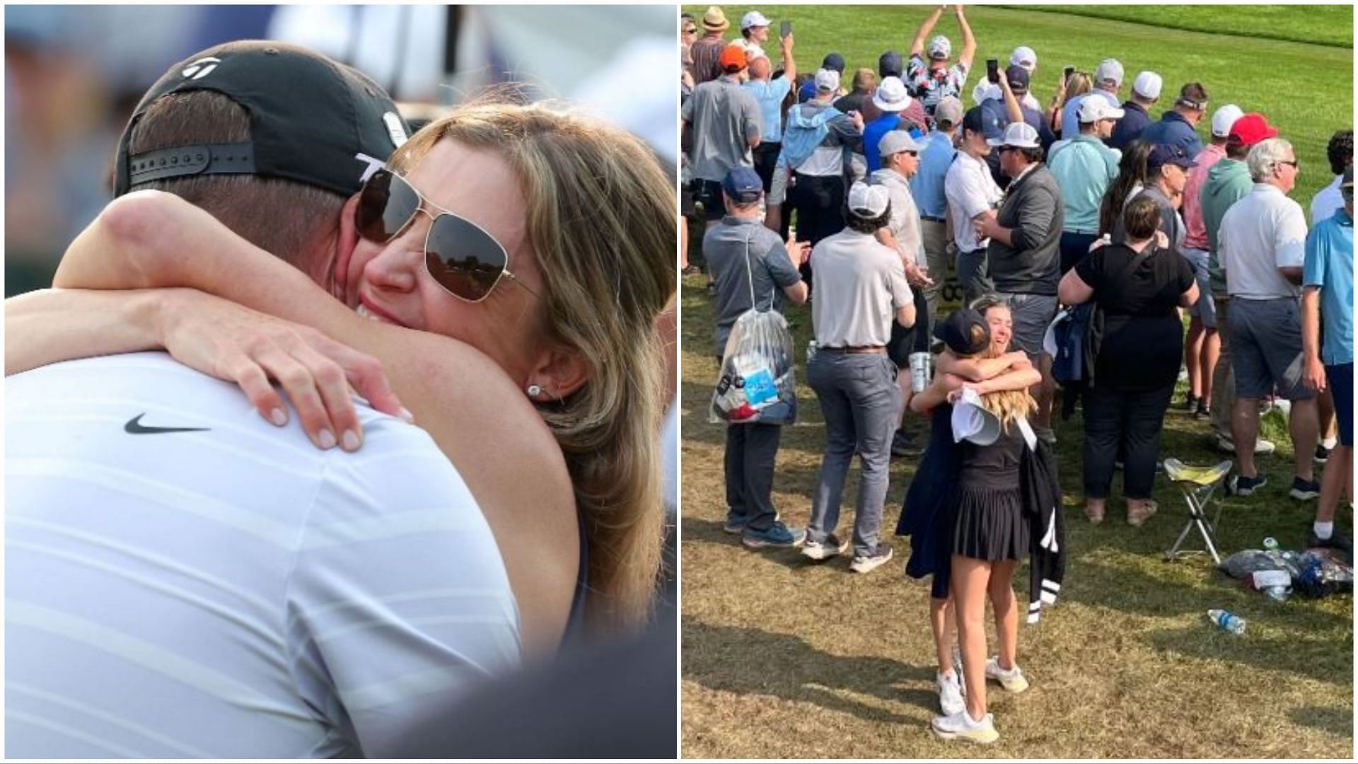 Michael Block and his Wife Val Block hugging each other (via Getty Images) and Val Block (via New York Post)