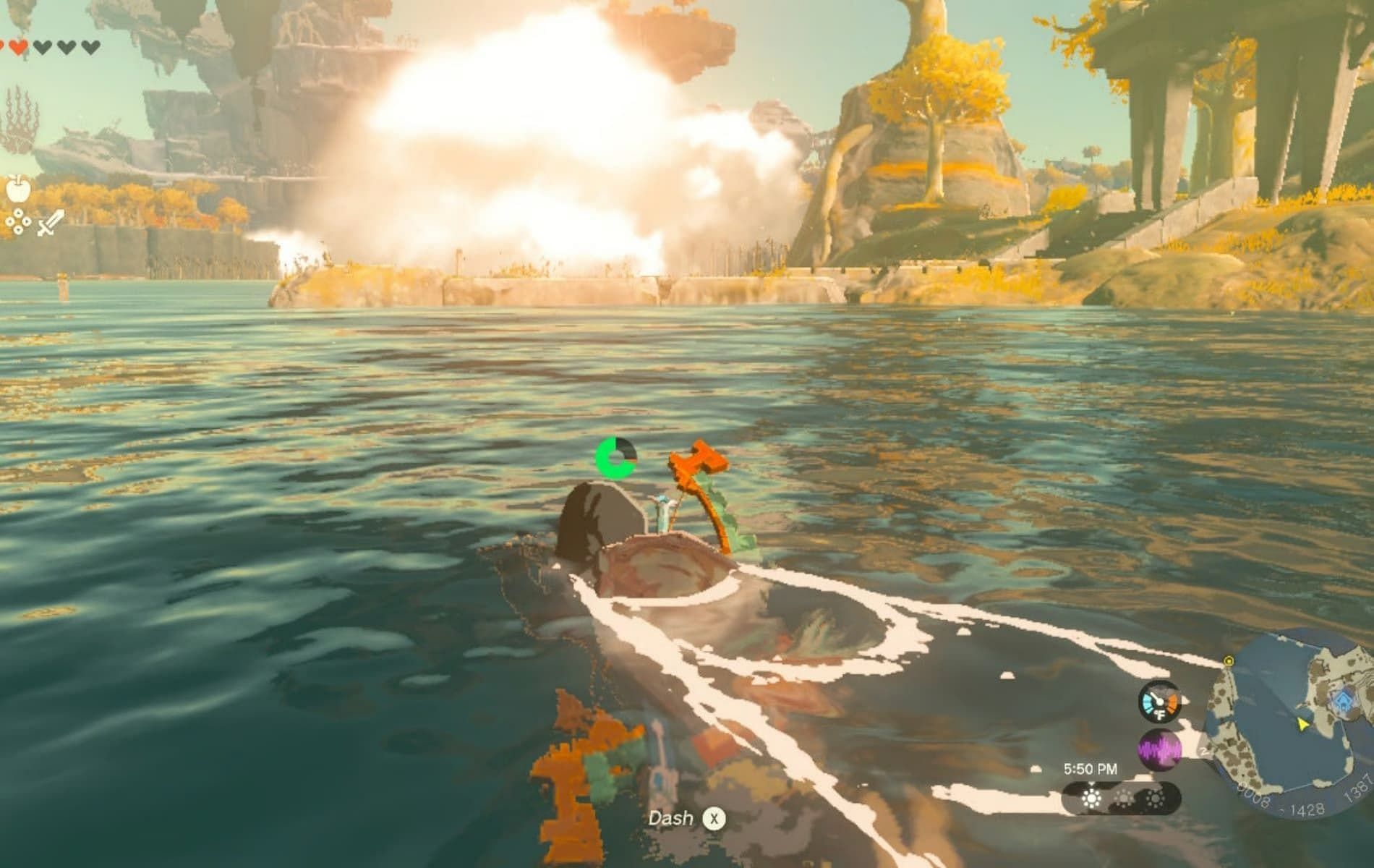 Swimming and jumping require stamina in Legend of Zelda Tears of the Kingdom (Image via Nintendo)