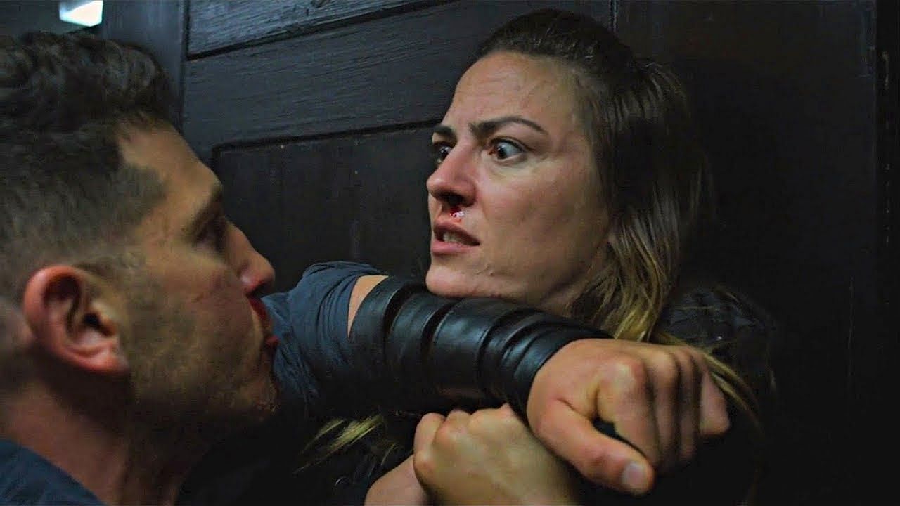 The bar fight with Amy (Image via Netflix)