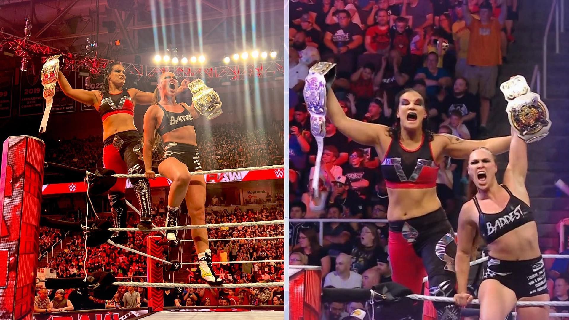 Ronda Rousey and Shayna Baszler won the WWE Women