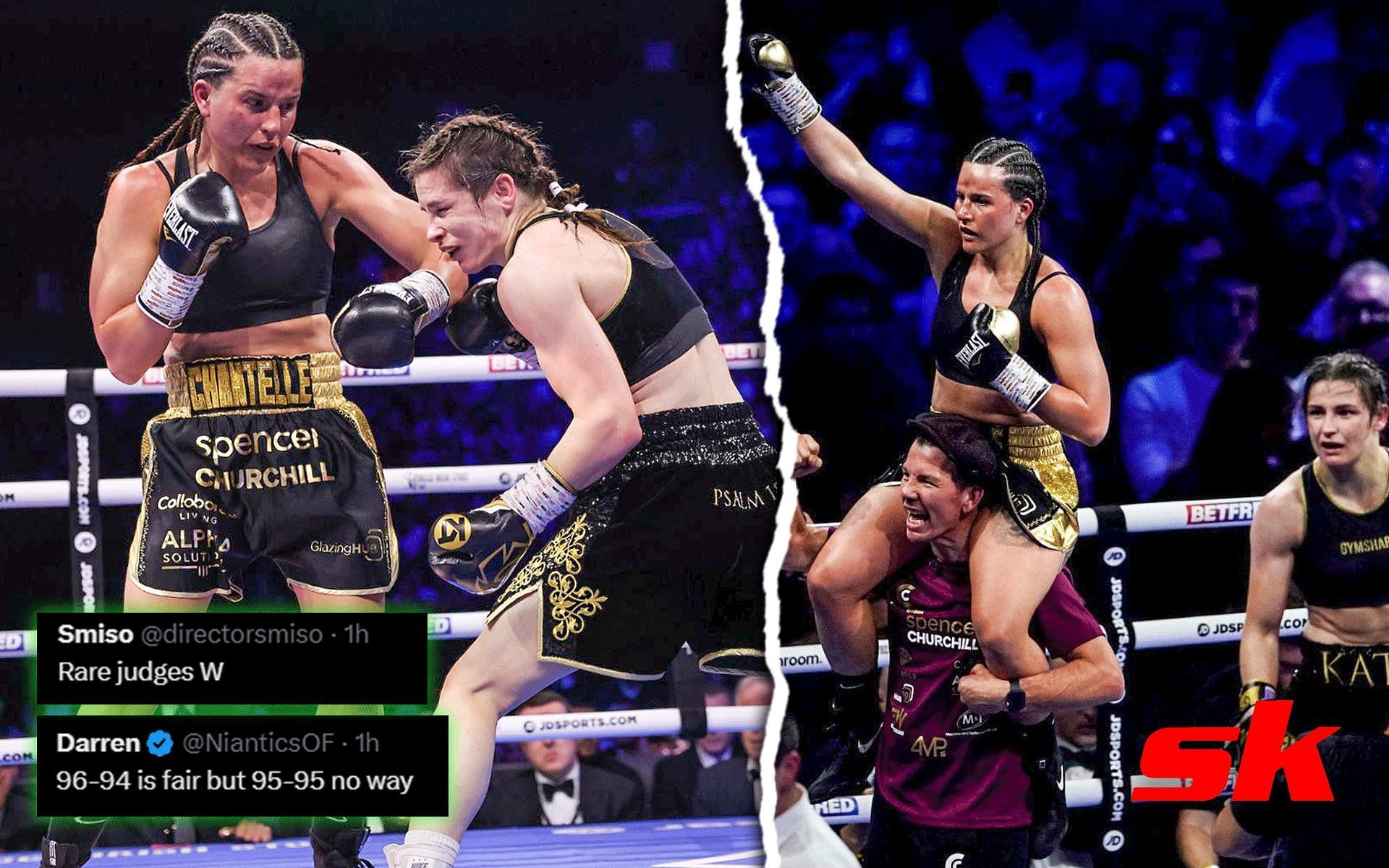 Chantelle Cameron scorecard Chantelle Cameron handing Katie Taylor her first boxing loss sparks controversy about judges decision