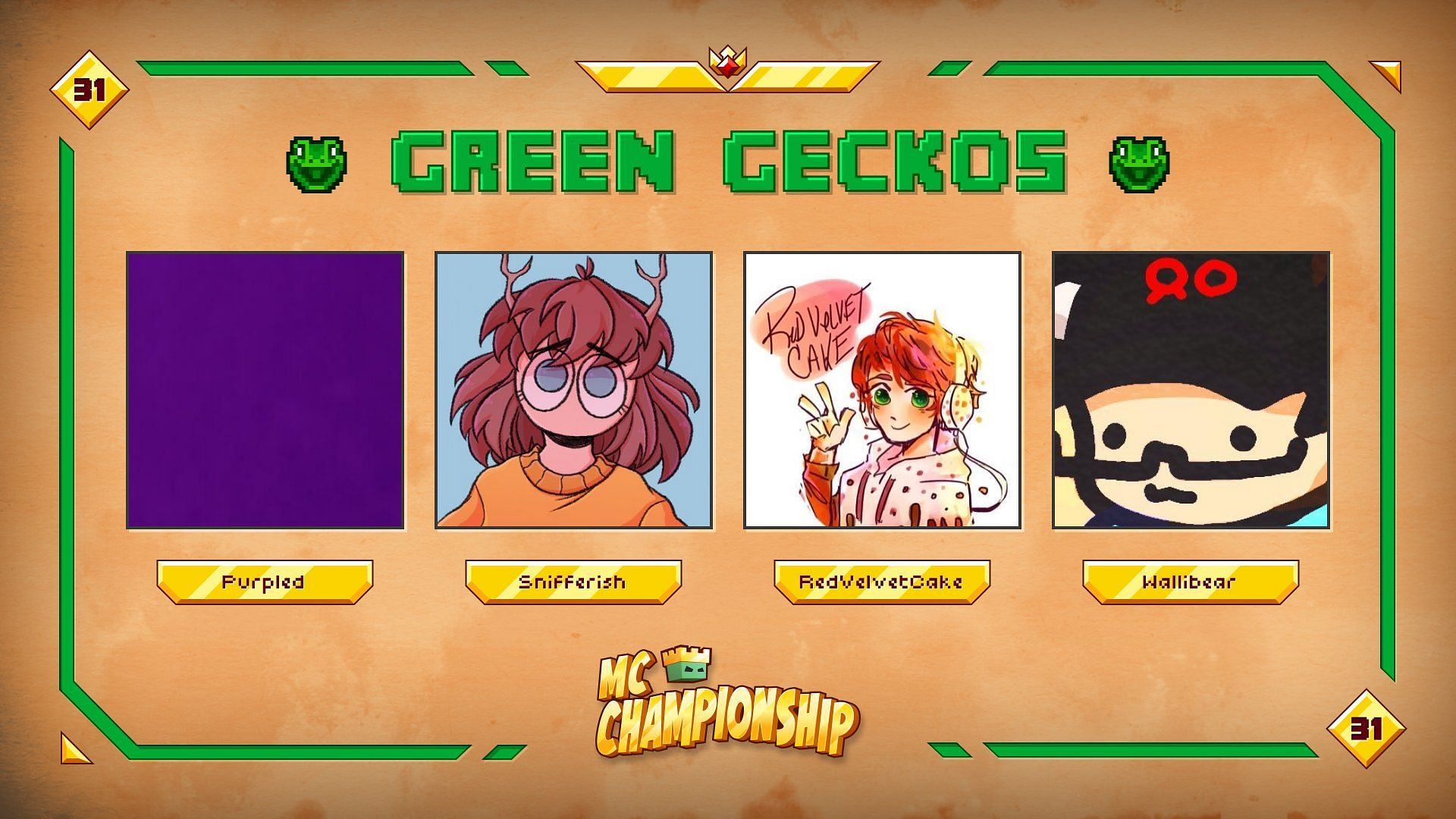 The Green Geckos for MCC 31 (Image via Nox Crew)