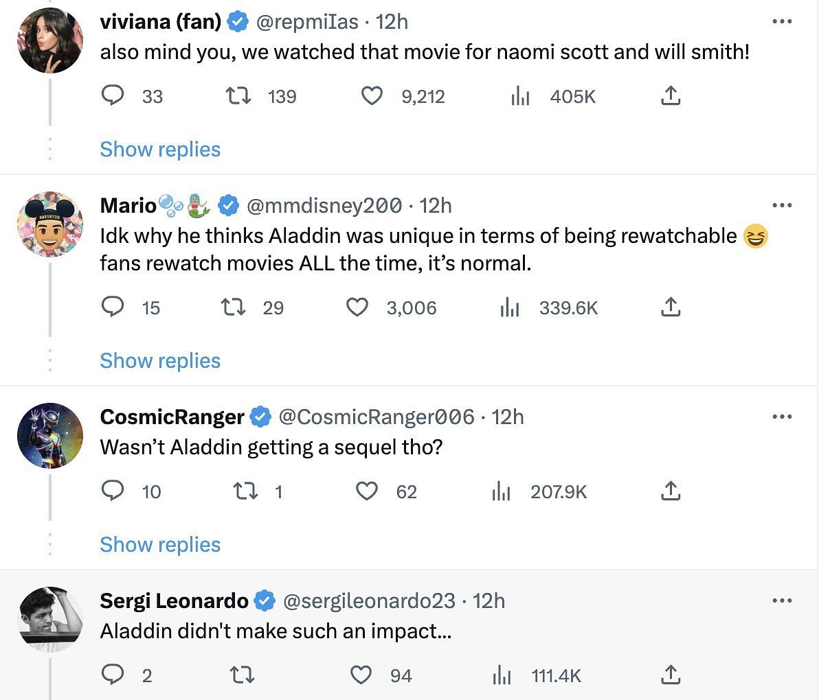 Social media users lash out on the &quot;Aladdin&quot; actor as he passed controversial comments on The Little Mermaid. (Image via Twitter)