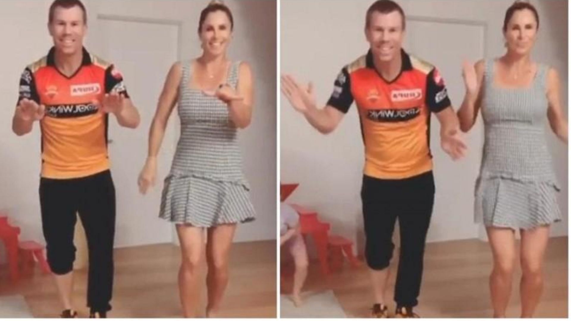 A still from David warner and wife dancing on 