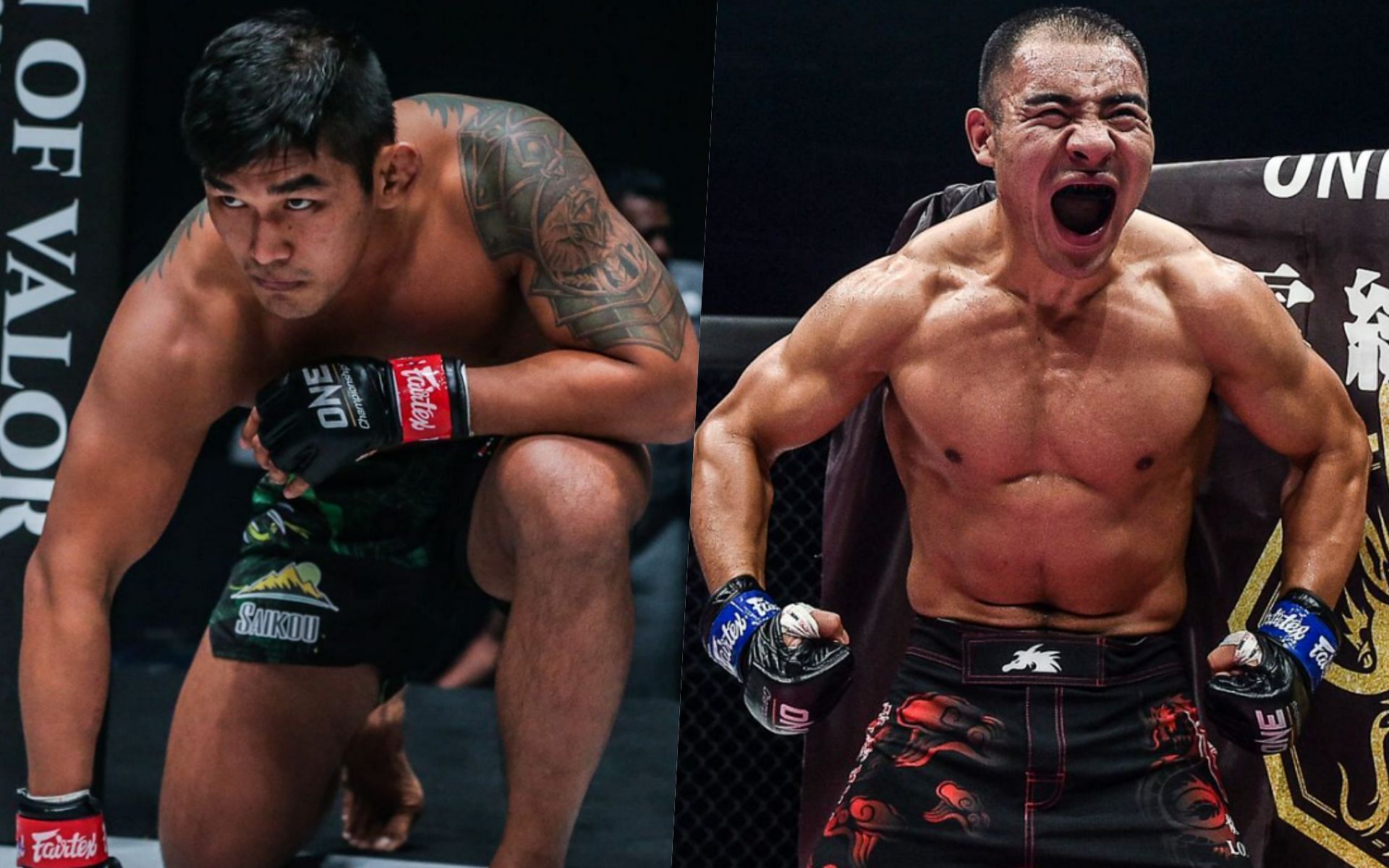 Aung La N Sang (L) / Fan Rong (R) -- Photo by ONE Championship