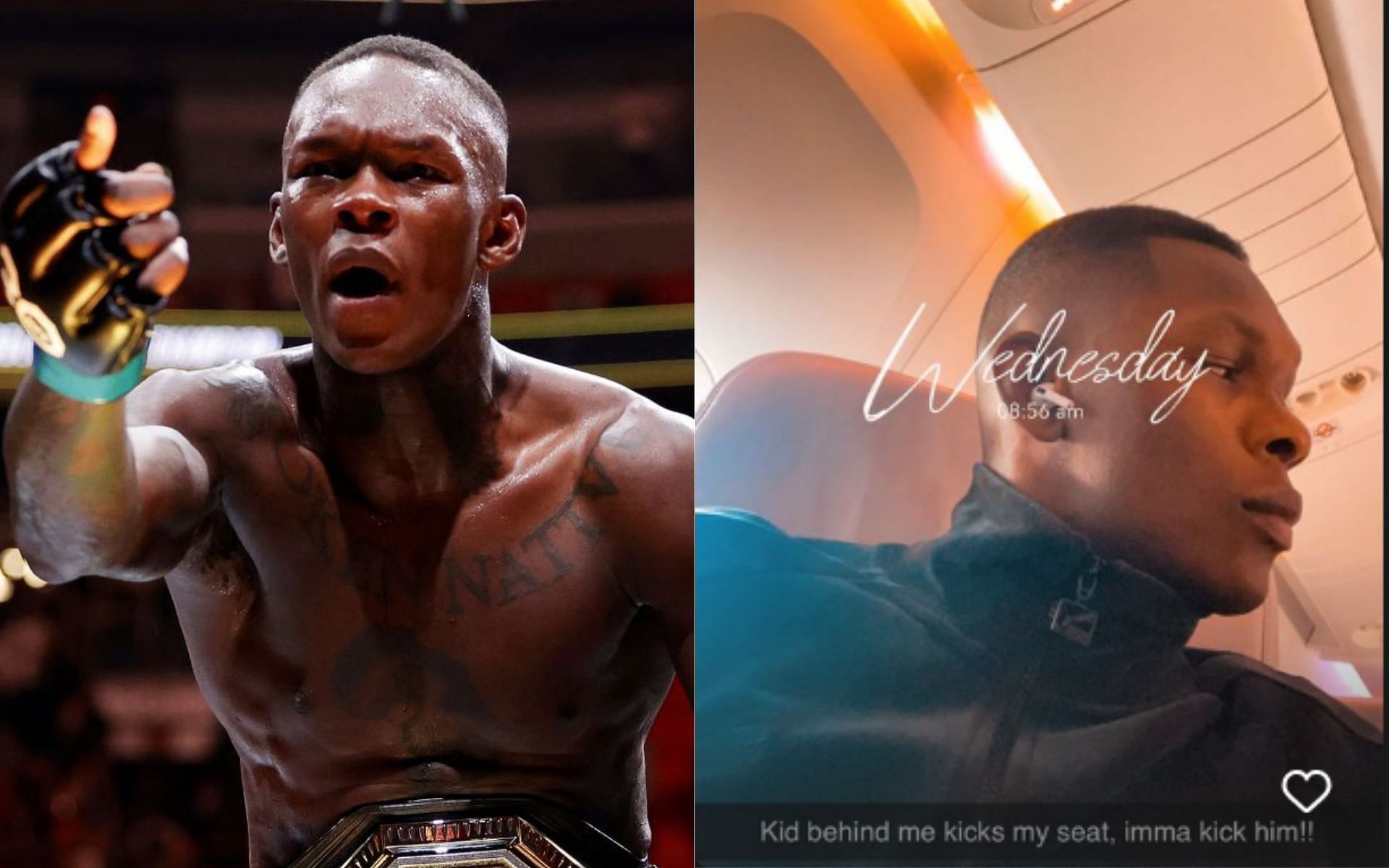 Israel Adesanya posts a hilarious story on social media