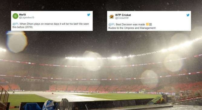 "When Dhoni plays on reserve days it will be his last" - Fans react as IPL 2023 final between CSK and GT moved to May 29 after uninterrupted rain