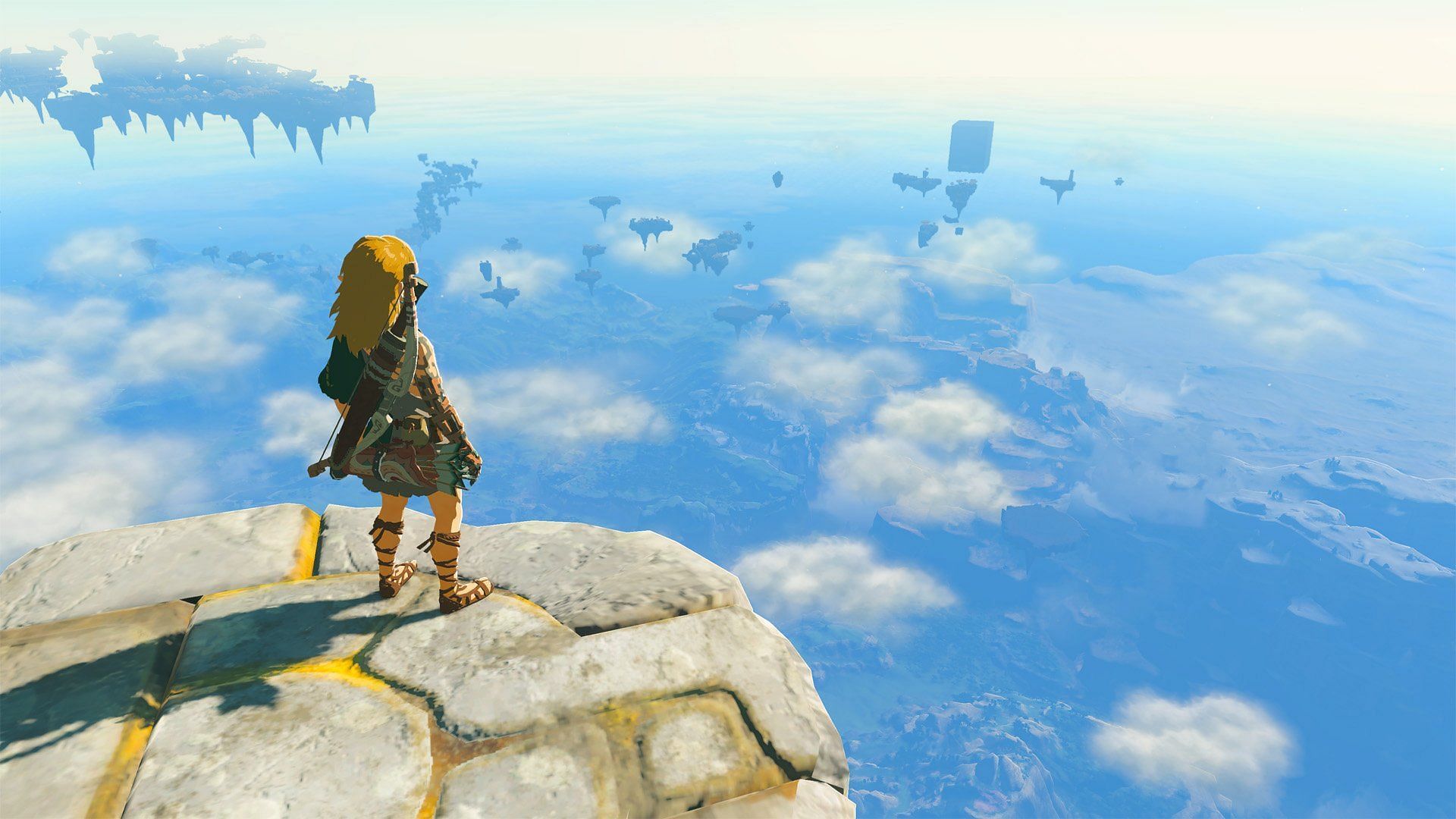 Repairing broken Skyview Towers in Legend of Zelda Tears of the Kingdom (Image via Nintendo)