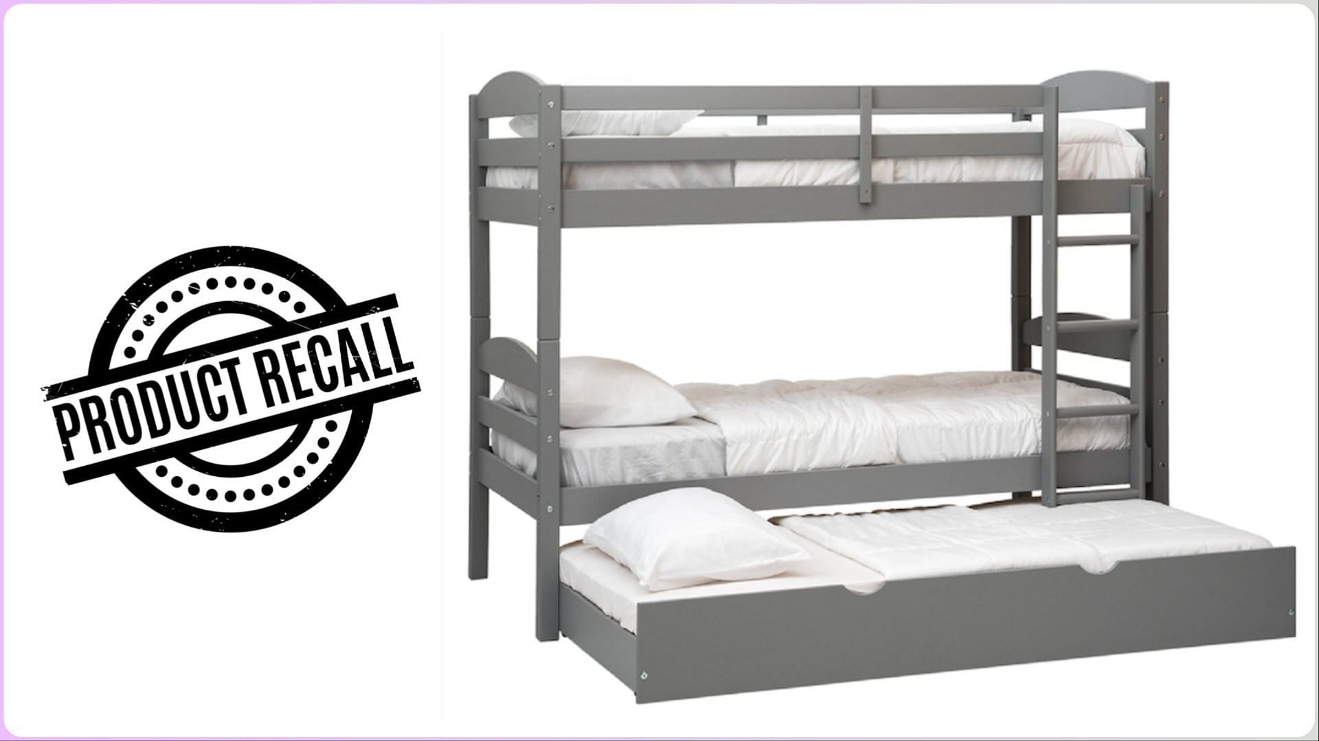 Walker Edison Furniture LLC recalls twin bunk beds over fall and impact hazard concerns (Image via CPSC)