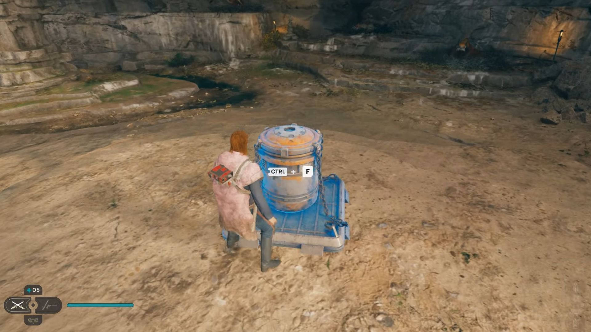 You can use Lift and Slam ability to break this barrel (Image via Electronic Arts)