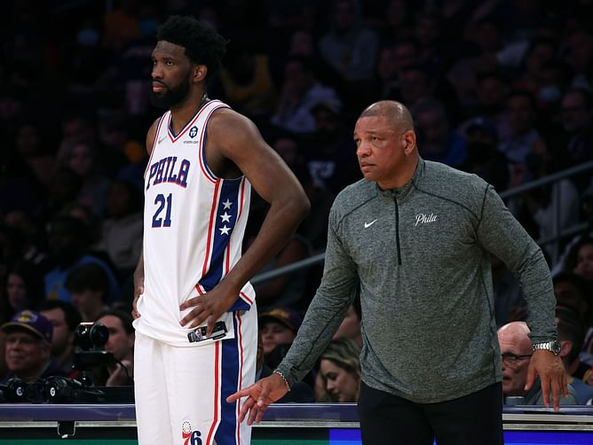 "It was written all over his face” – Doc Rivers quirks on Joel Embiid’s minutes after he gassed out in 4th quarter in Game 4