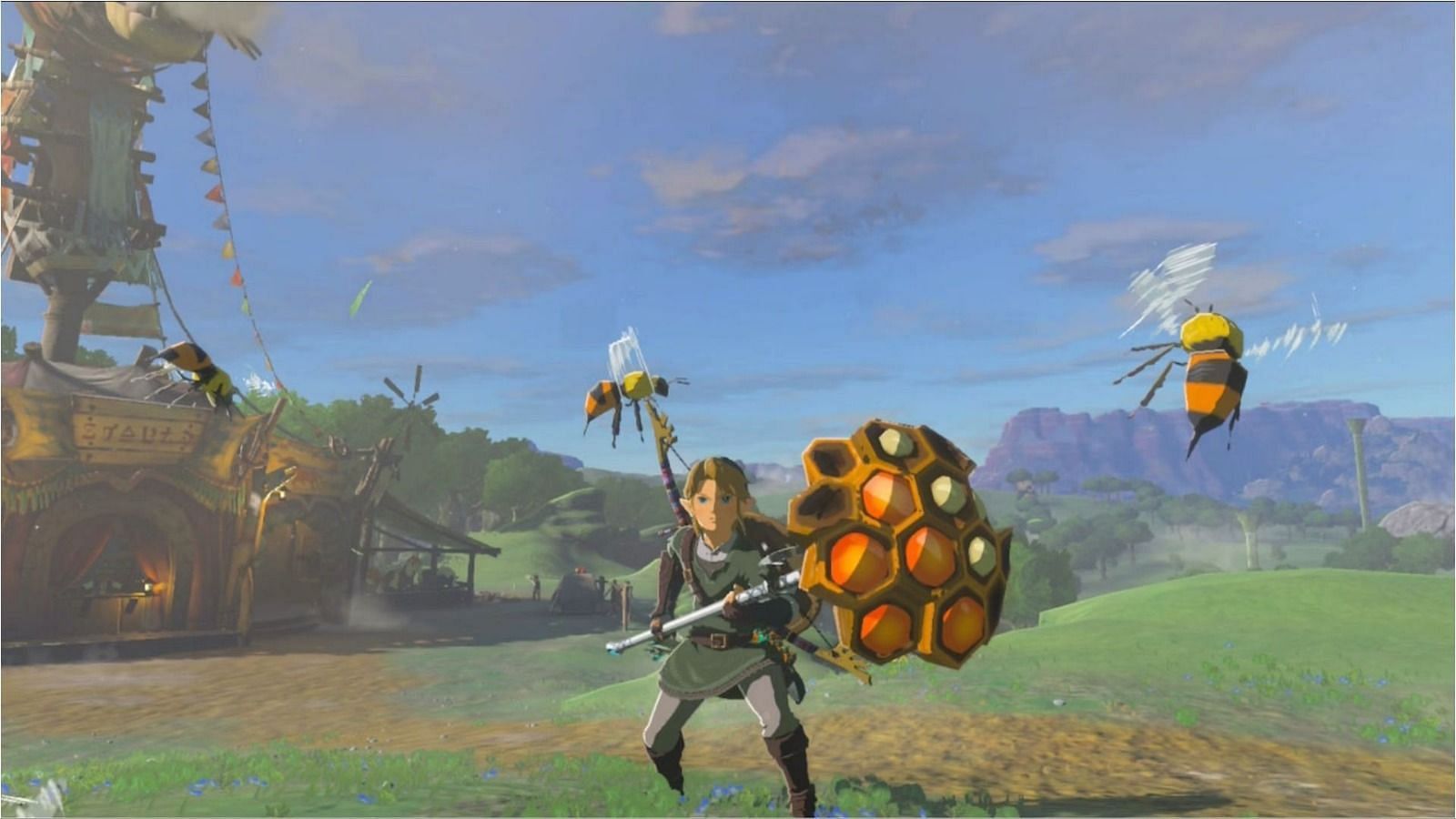 Honey Hives add a humorous twist to the weapon&#039;s appearance (Image via Nintendo)