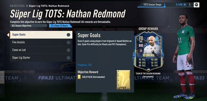 Nathan Redmond Super Lig Tots Fifa 23 Nathan Redmond Super Lig Tots