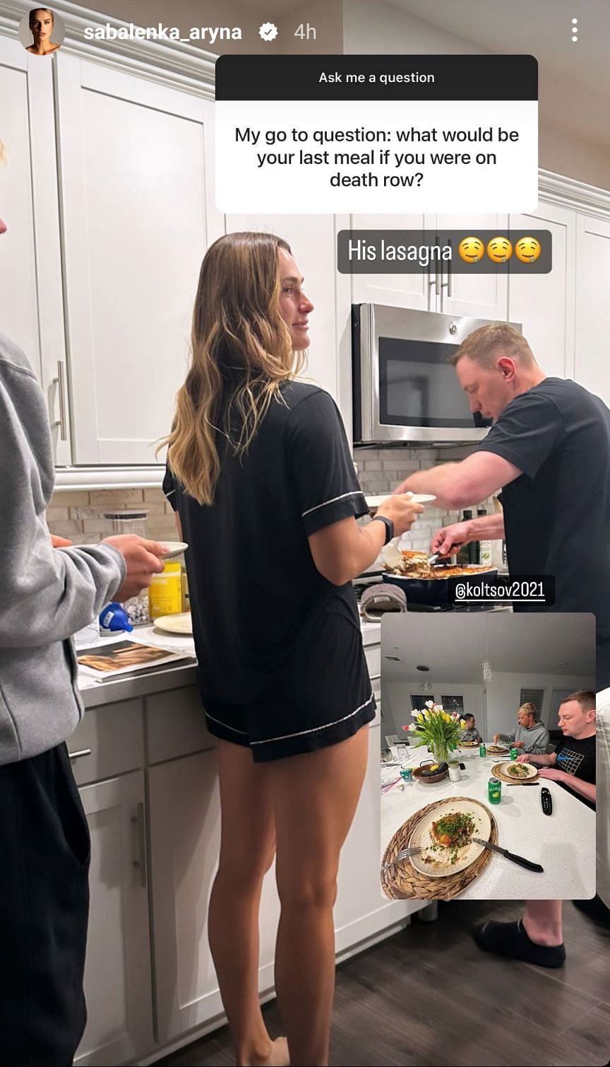 Aryna Sabalenka posted a photo on Instagram with her boyfriend Konstantin Koltsov