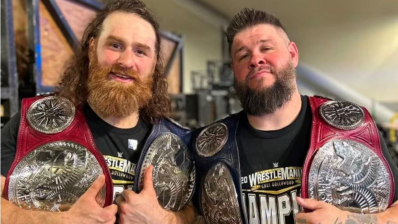 Sami Zayn and Kevin Owens won the Undisputed Tag Team Championships at WrestleMania
