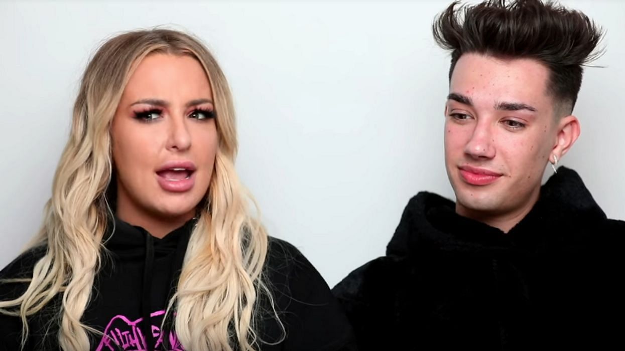 Social media users lash out at Tana Mongeau for being friendly with James Charles after talking ill about him for nearly 4 years. (Image via YouTube)