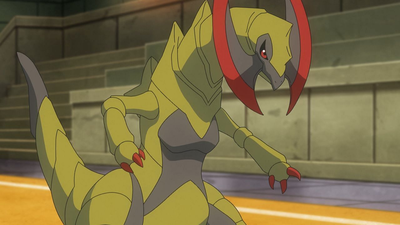 Haxorus as it appears in the anime (Image via The Pokemon Company)