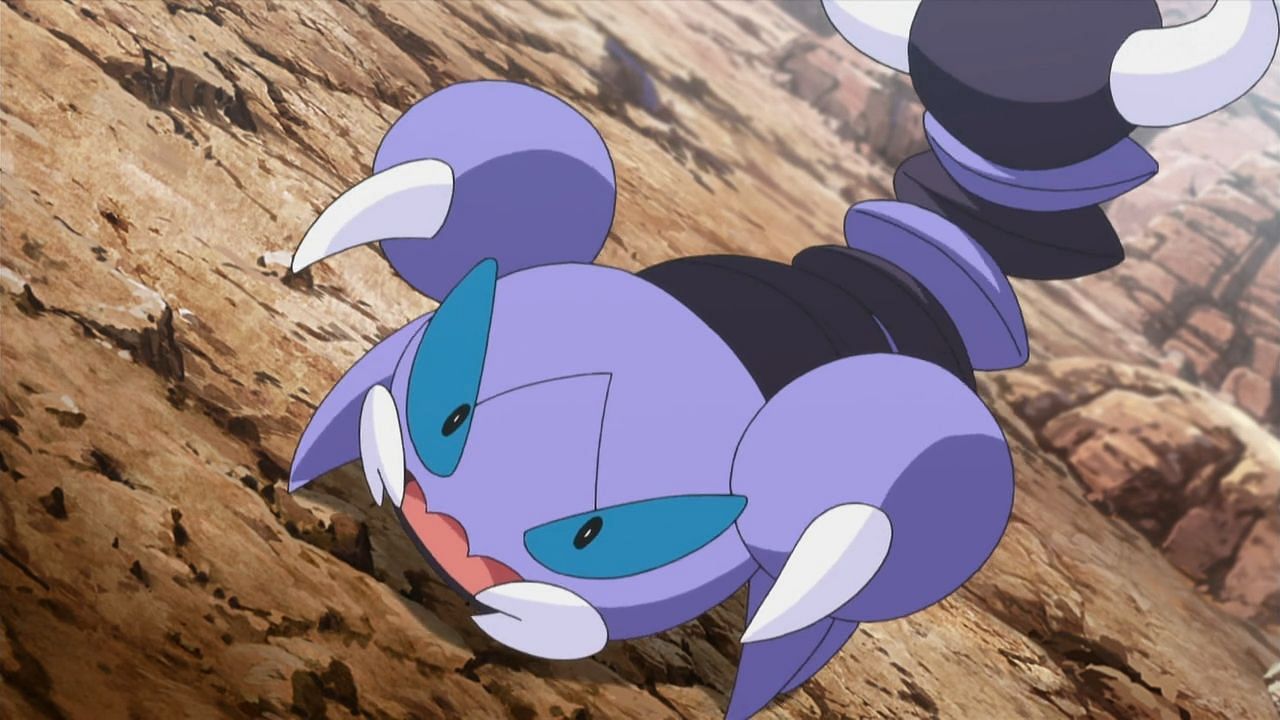 Skorupi as it appears in the anime (Image via The Pokemon Company)