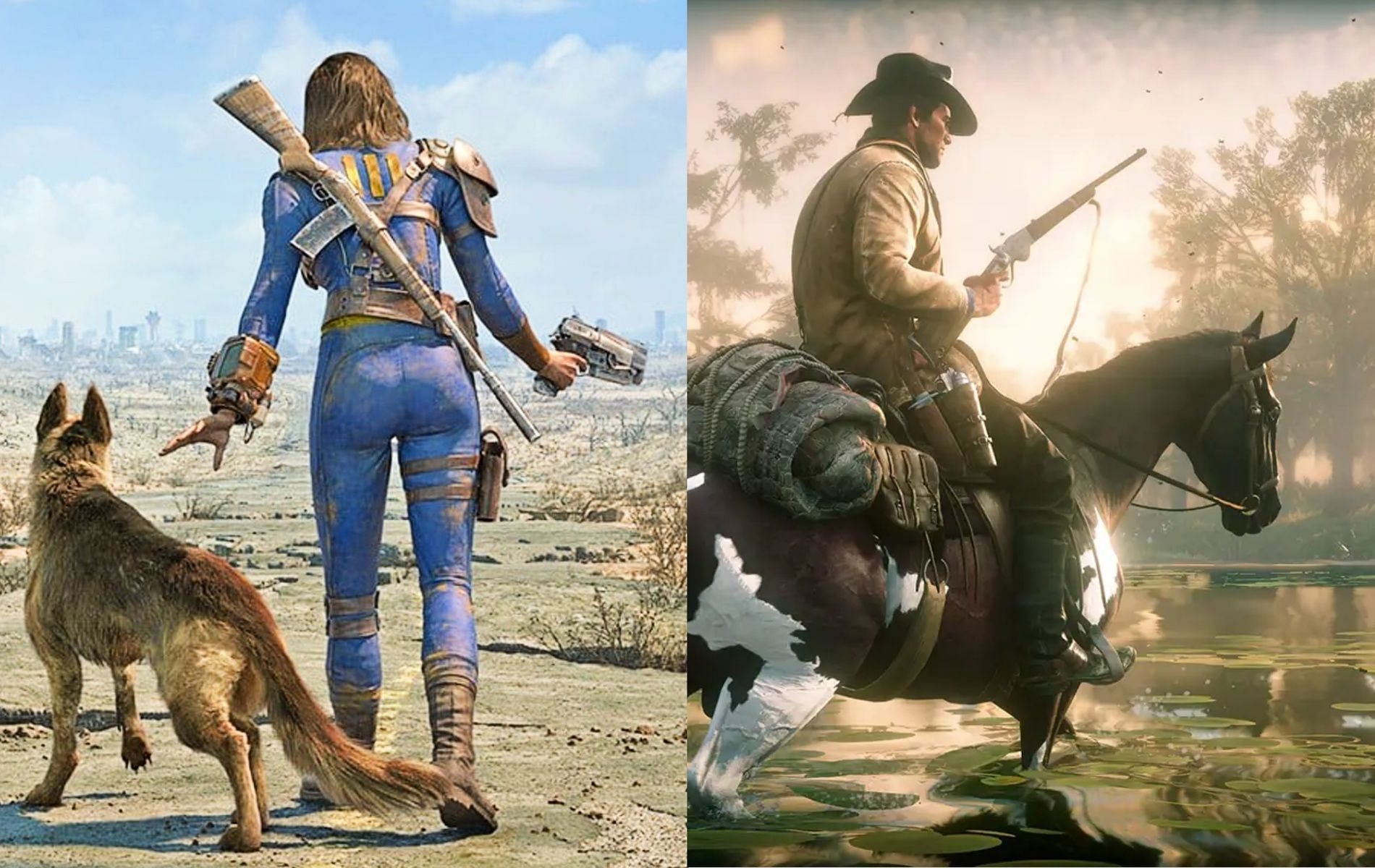 Go on a memorable solo adventure with these recommended titles (Images via Bethesda Game Studios and Rockstar Games)