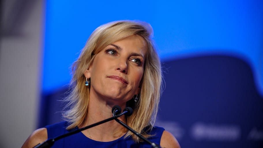 Laura Ingraham has not left Fox News: Fake news debunked. (Image via Getty Images)