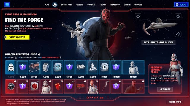 How to redeem the Star Wars Battle Pass for free in Fortnite Chapter 4
