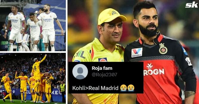 "Kohli>Real Madrid" - Fans react as RCB and CSK dominate interactions on Instagram ahead of the likes of Real Madrid and Barcelona