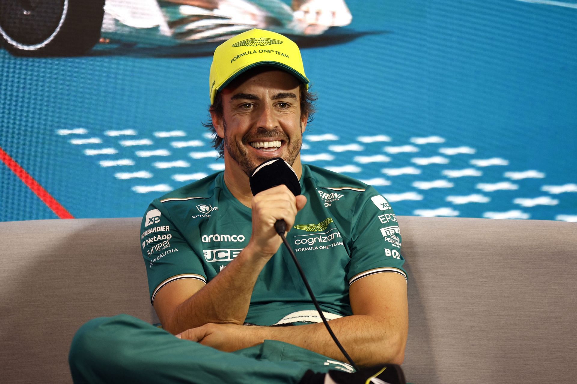 Fernando Alonso at the press conference after the Miami Grand Prix 2023 (Photo by Jared C. Tilton/Getty Images)