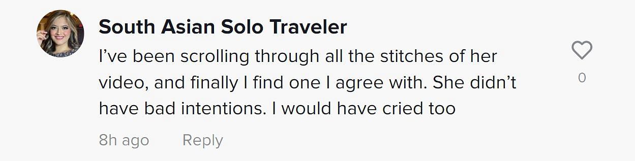 A comment reacting to the video (Image via TikTok/@ )