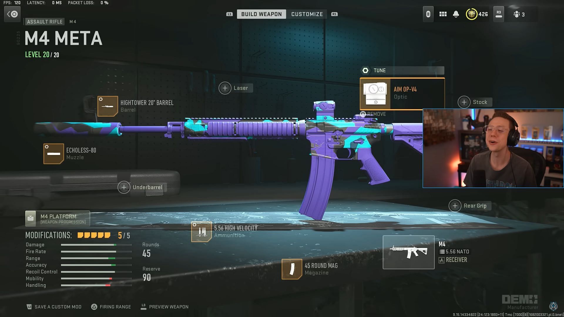 M4 loadout (Image via YouTube/WhosImmortal)