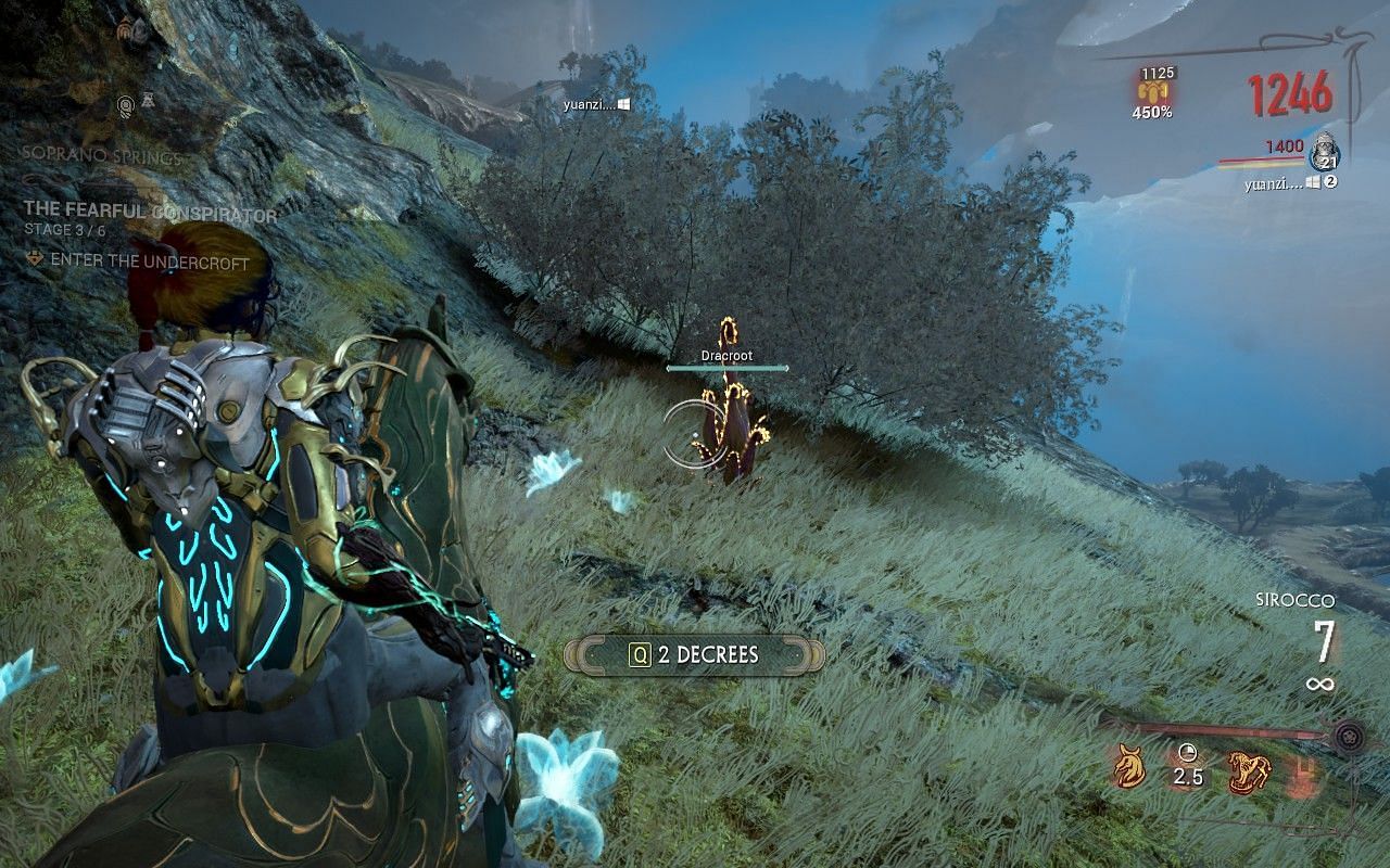 How to spot Dracroot plant in Warframe (image via Digital Extremes)