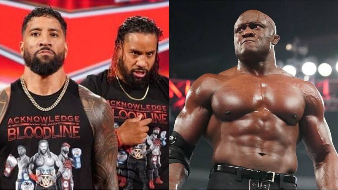 WWE सुपरस्टार्स द उसोज़ और बॉबी लैश्ले 