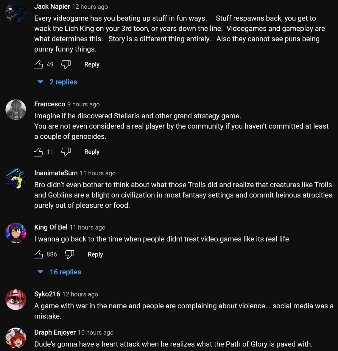 Fans in the YouTube comments section react to the streamer&#039;s clip (Image via Asmongold Clips/YouTube)