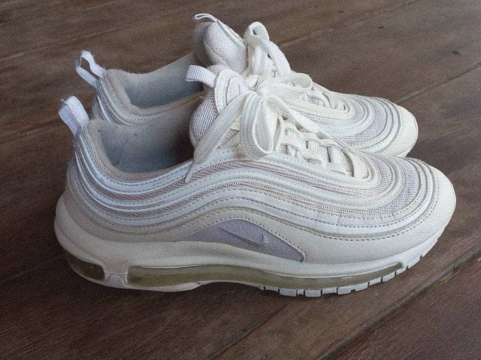 nike air max 97 trainers black wolf grey white