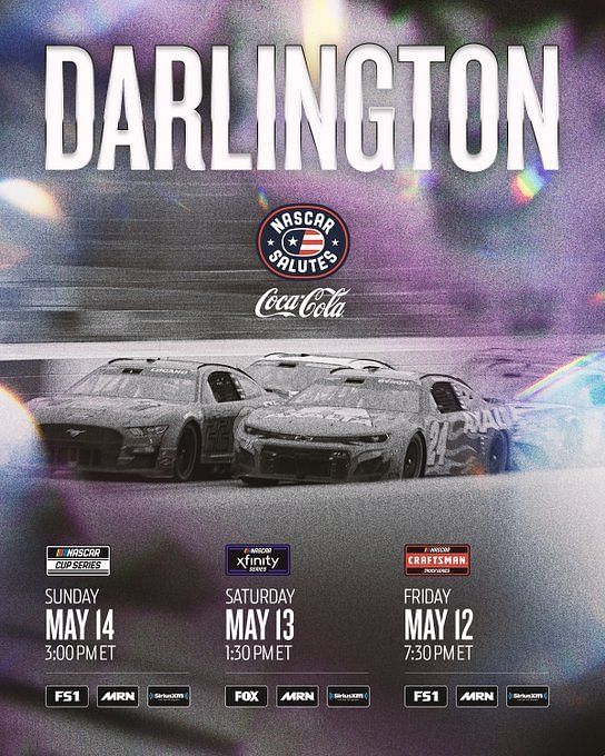 NASCAR race Sept. 3: Darlington start time, TV, live stream, lineup