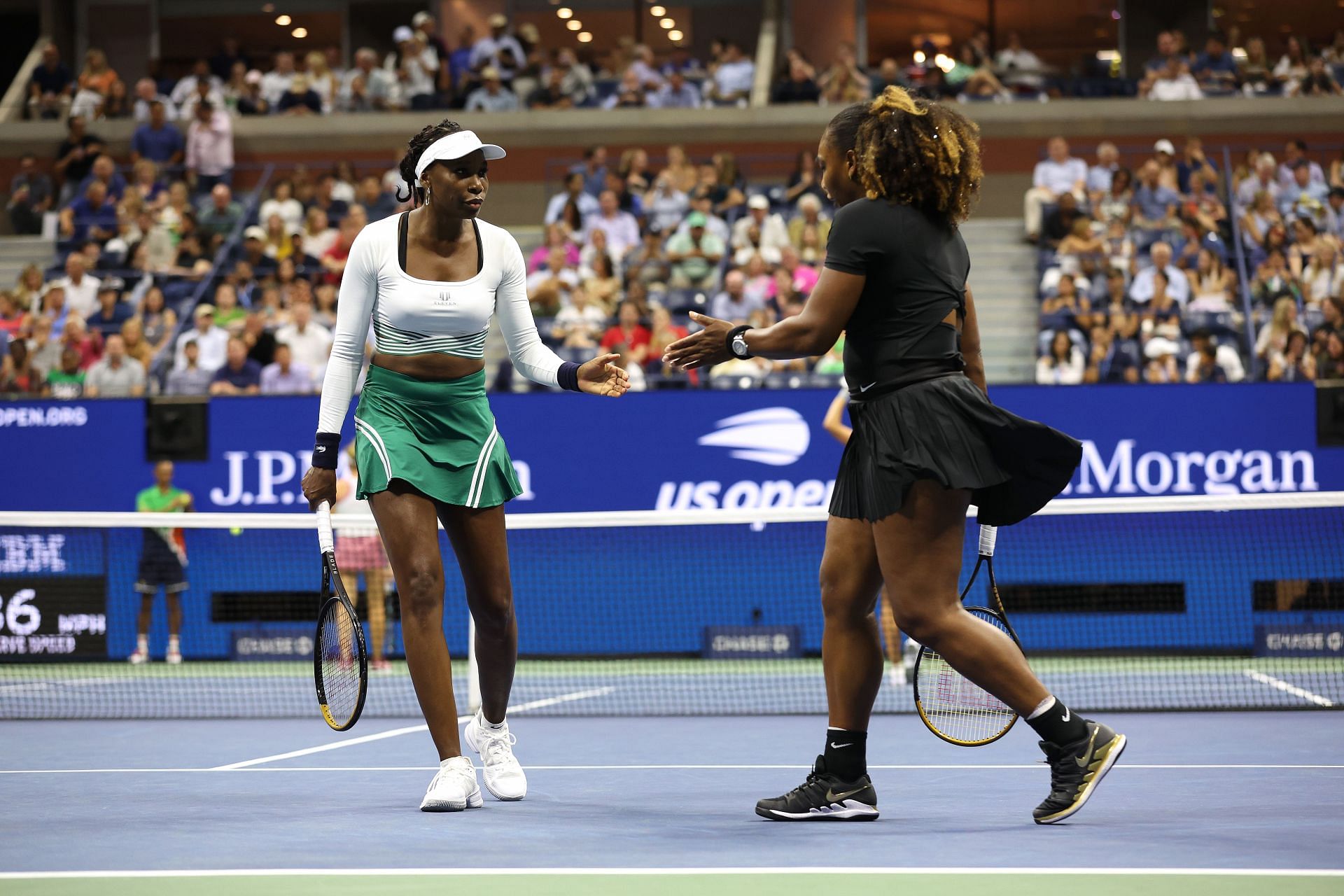 Venus and Serena Williams at the 2022 US Open