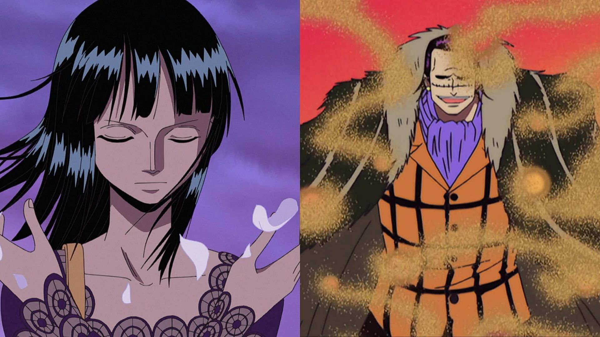 Robin and Crocodile using their Devil Fruits as seen in One Piece (Image via Toei Animation, One Piece)