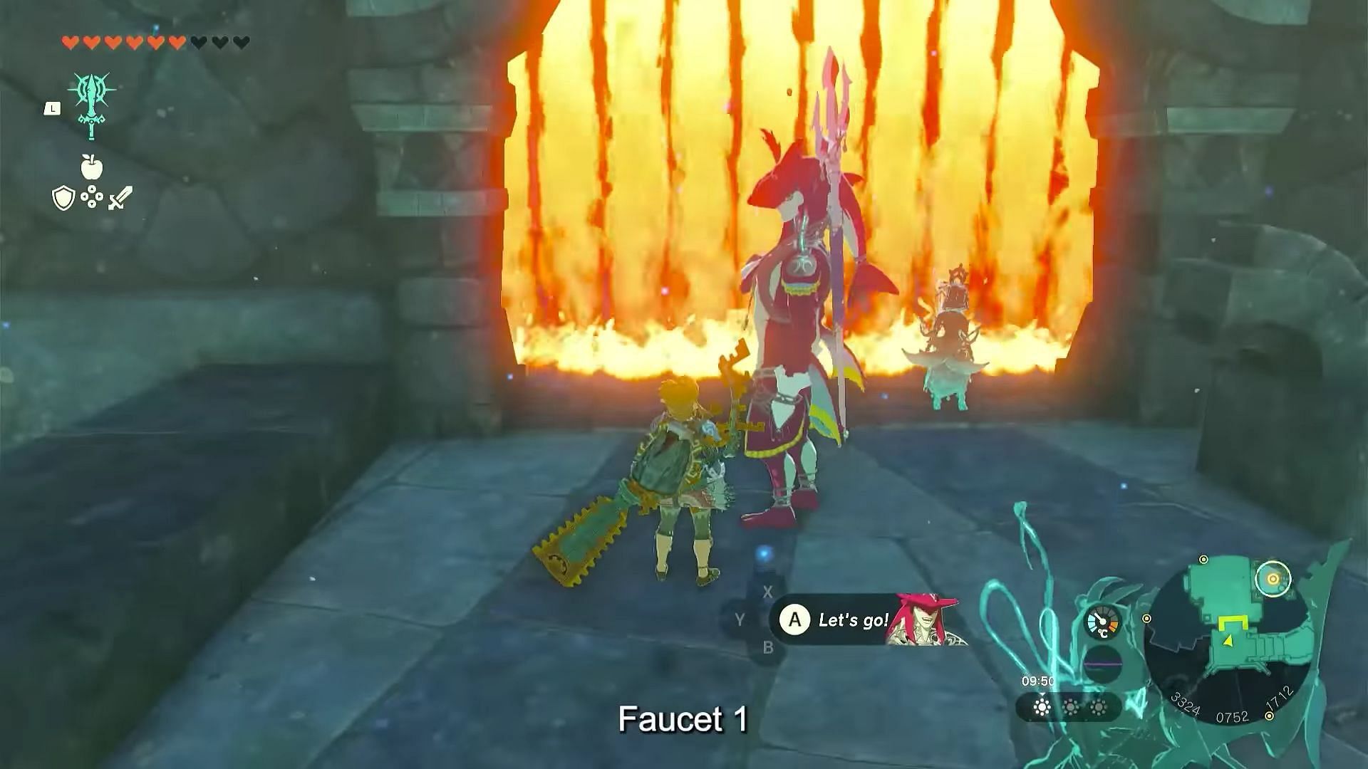 The fire door in the Water Temple B1 in The Legend of Zelda Tears of the Kingdom (Image via Nintendo)