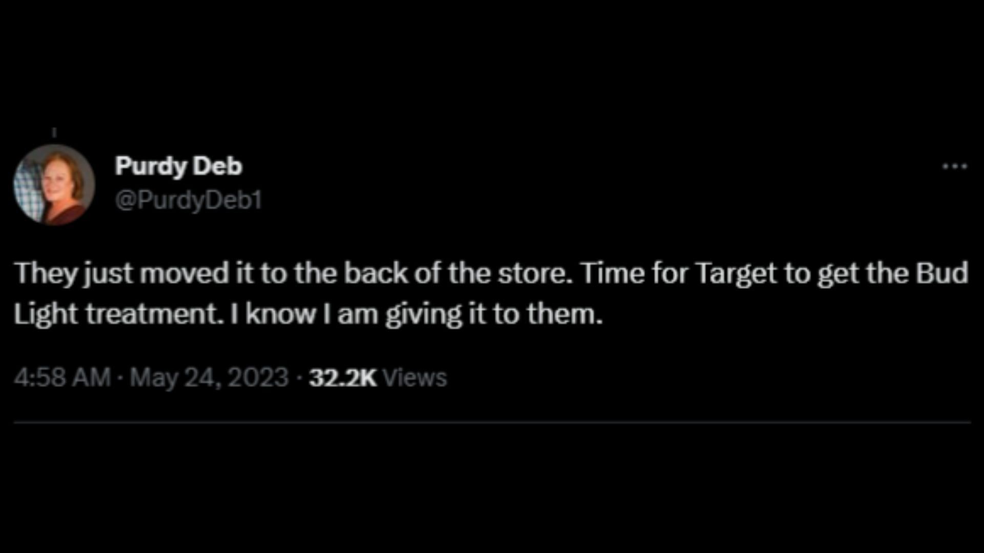 Screenshot of a Twitter user remarking on the retail store pulling off some of its pride collection. (Image via @merissahansen17/Twitter)