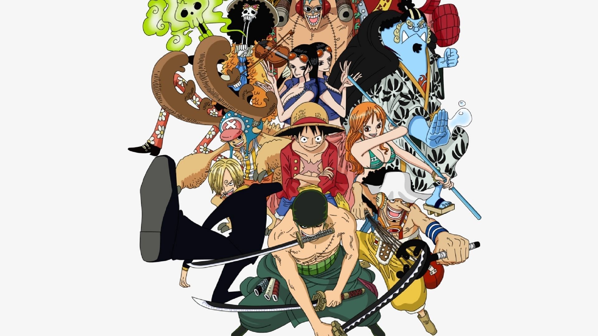 The ten members of the Straw Hat Pirates (Image via Toei Animation, One Piece)