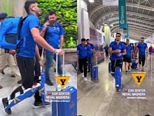 [Watch] MI youngster Nehal Wadhera travels through Mumbai airport wearing batting pads as punishment