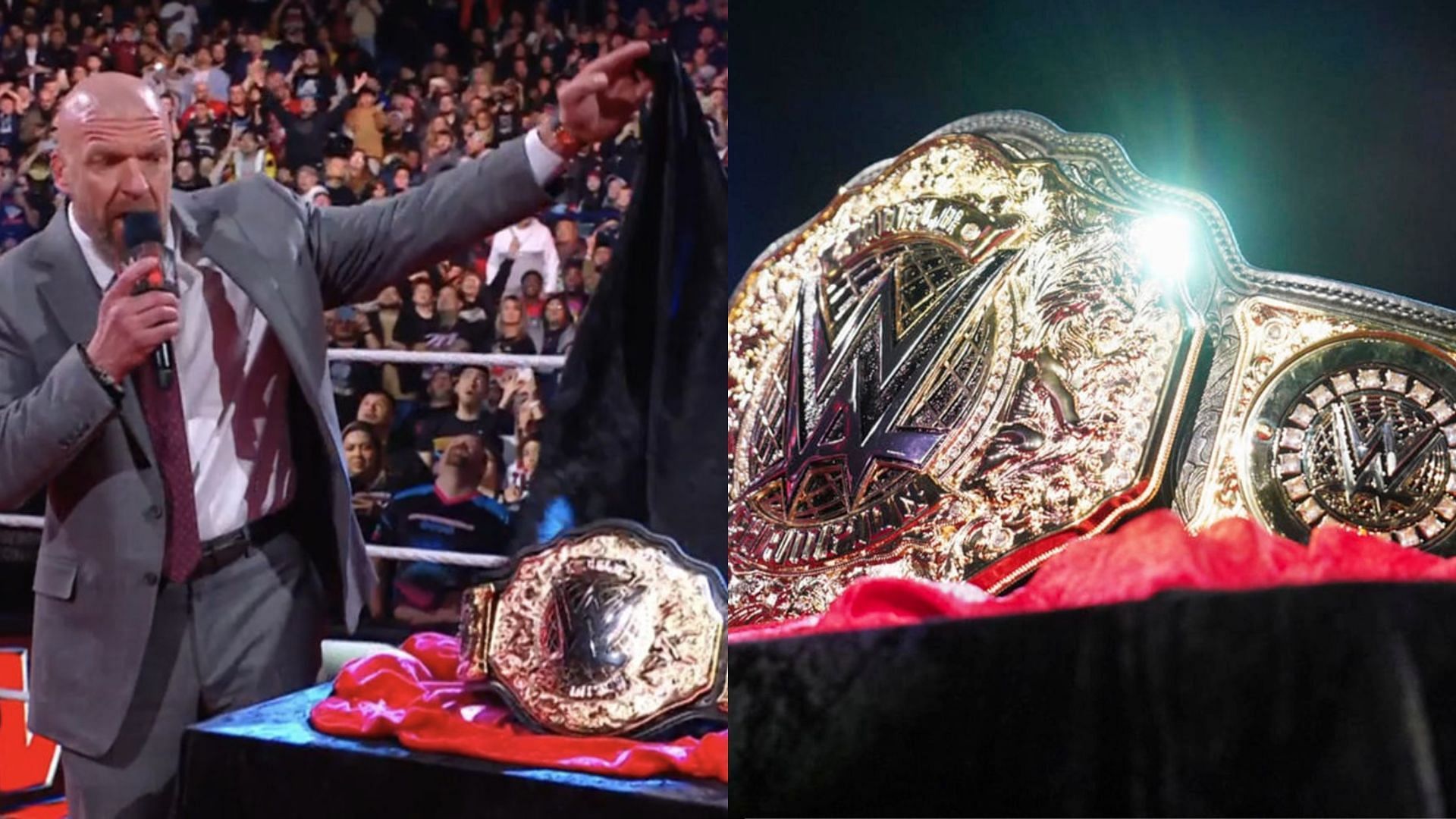 Triple H introduced the new WWE World Heavyweight Title on RAW