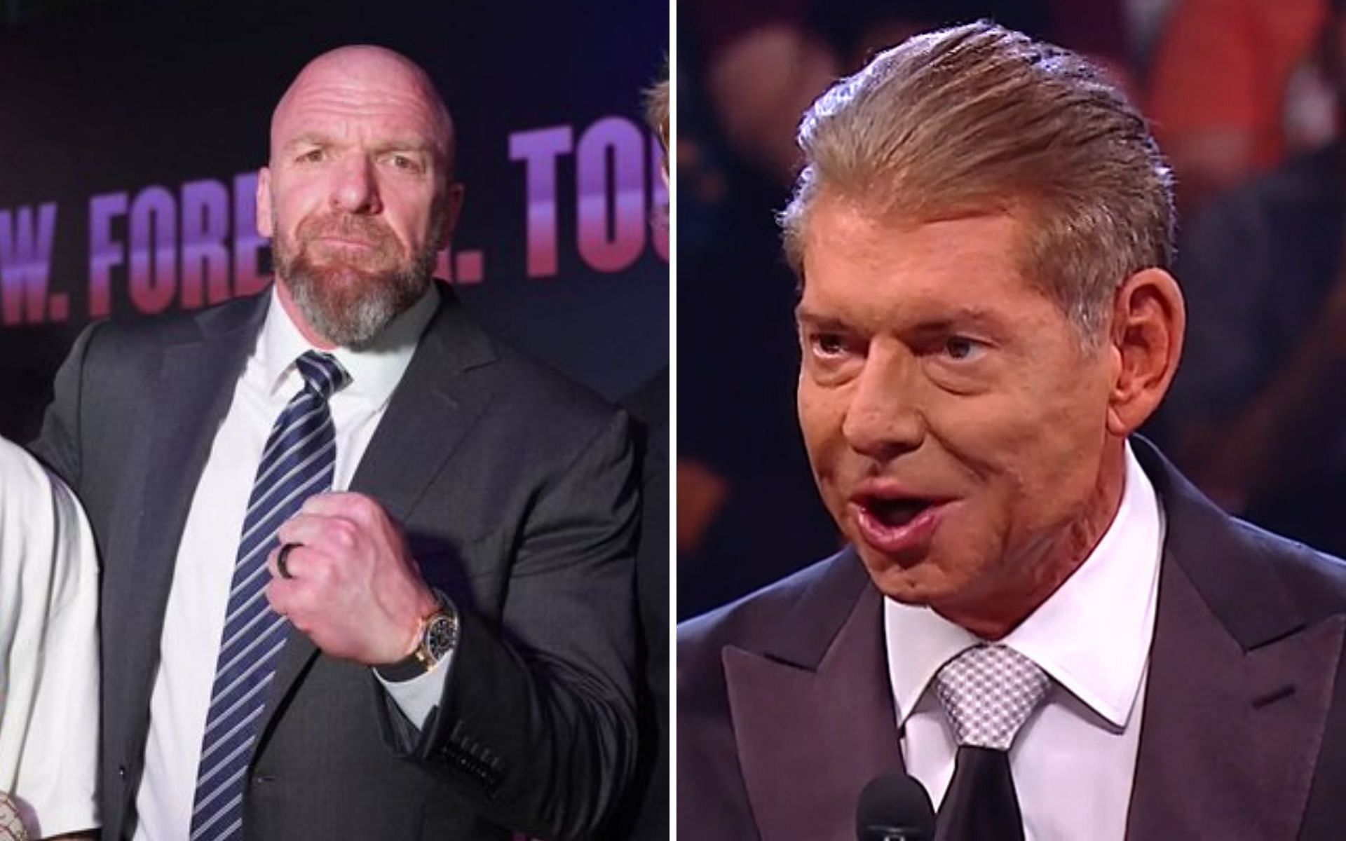 Triple H (left); Vince McMahon (right)