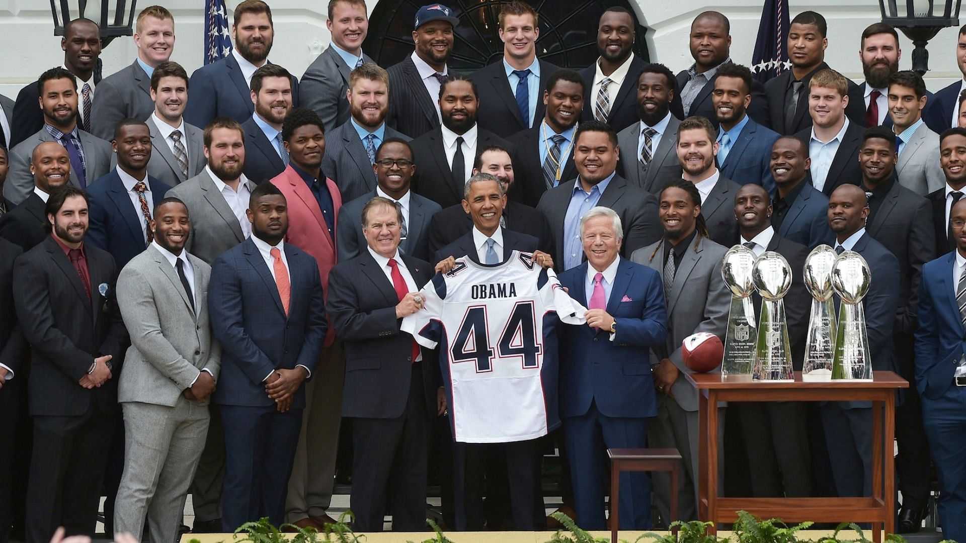 Then-President Barack Obama slipped in a Deflategate joke during Patriots White House visit in 2015