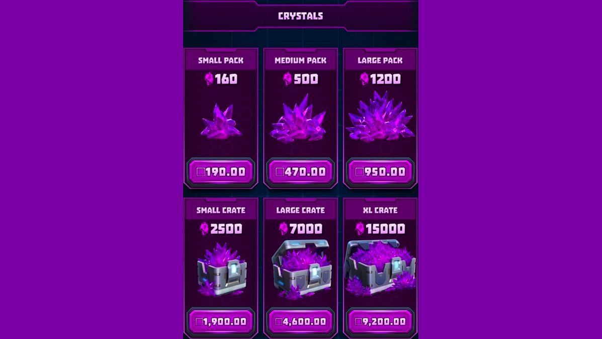 Crystals can be bought by spending real currency (Image via Bethesda)