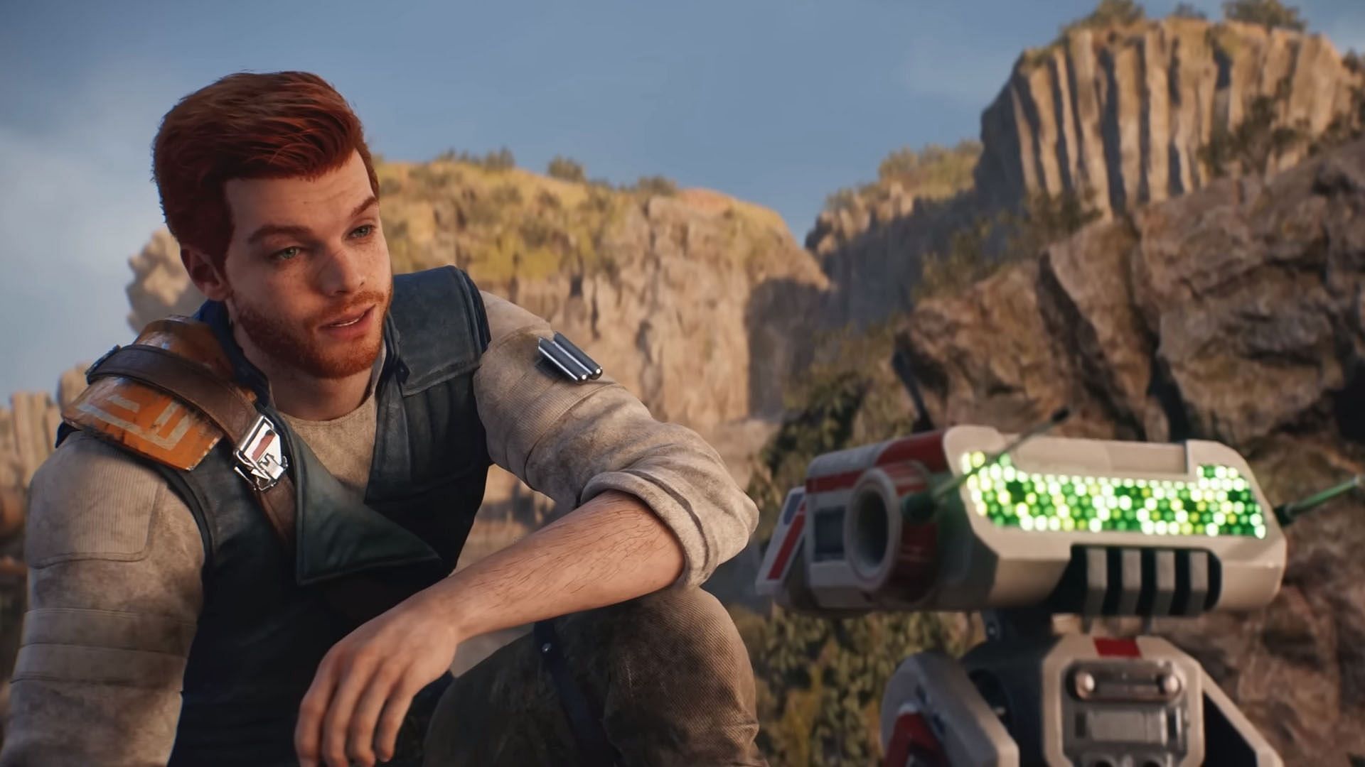 Star Wars Jedi Survivor protagonist Cal Kestis and BD-1. (Credits: Respawn Entertainment)