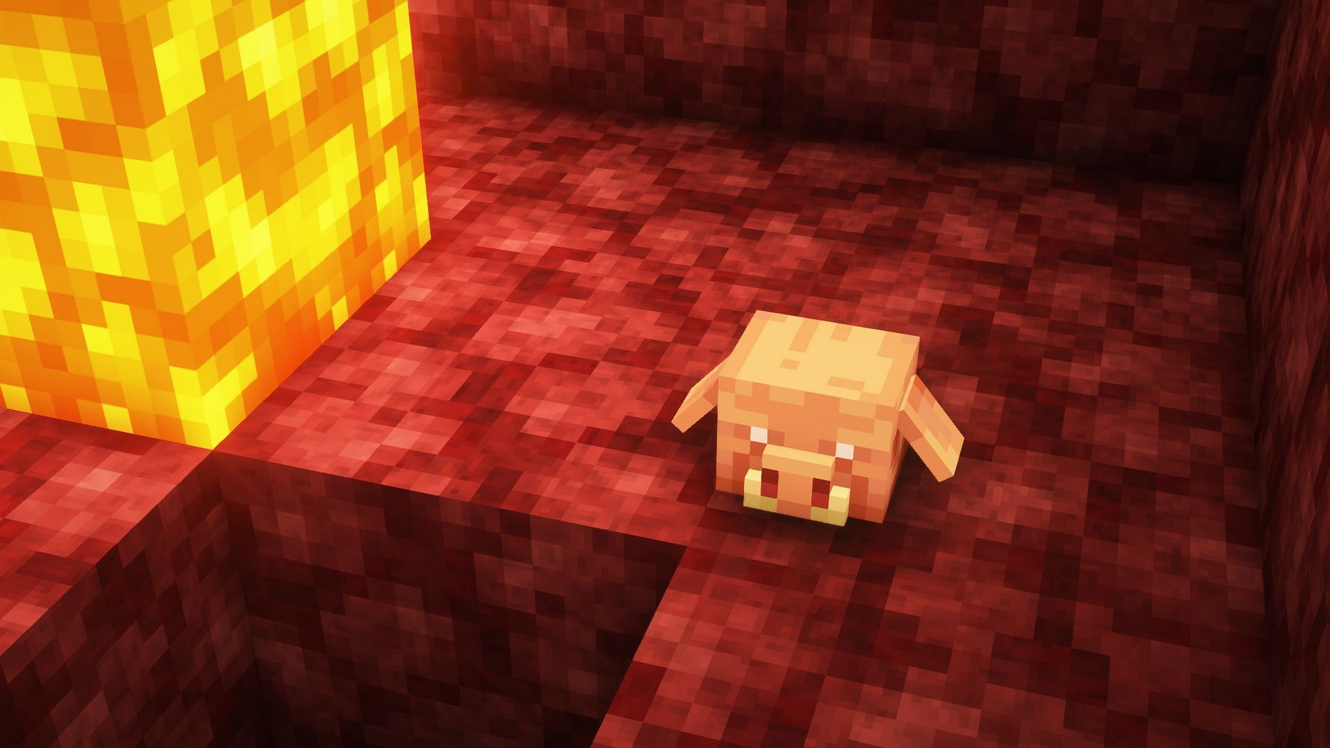 Piglin Head is a brand new mob head that can be obtained in the Minecraft 1.20 update (Image via Mojang)
